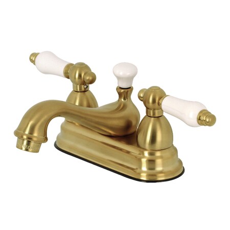 KS3607PL 4 Centerset Bathroom Faucet, Brushed Brass